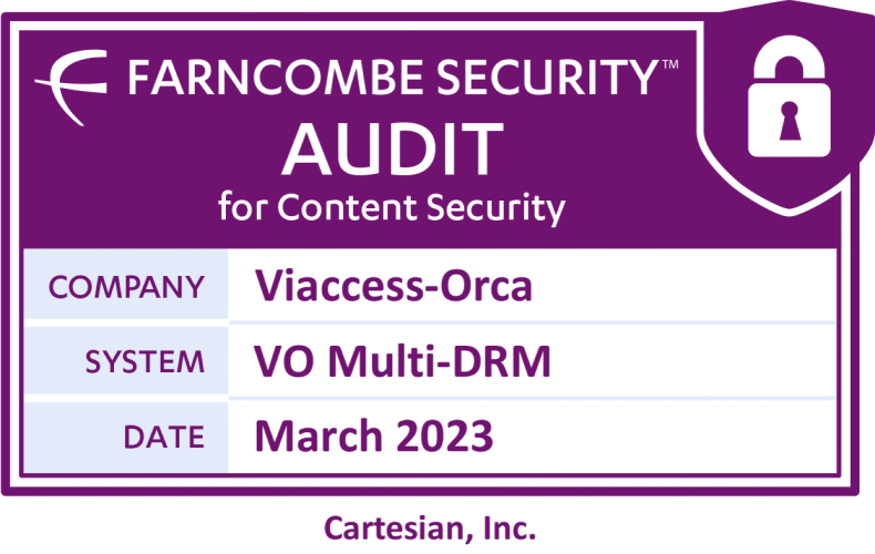 VO's Multi-DRM Solution Achieves Cartesian’s Farncombe Security Shield